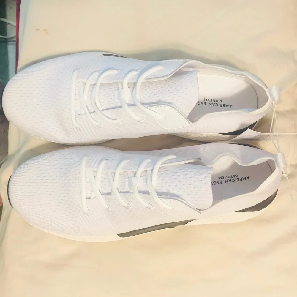 Athletic American Eagle Mens fashionable white running shoes Size 12 - Picture 13 of 15